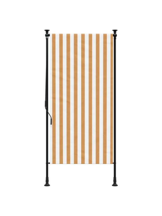 Lauko roletas, oranžinis/baltas, 120x270cm, audinys ir plienas
