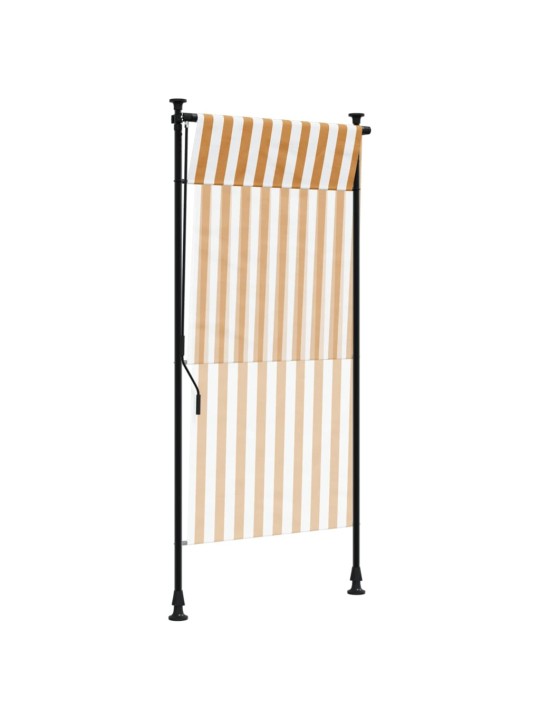 Lauko roletas, oranžinis/baltas, 120x270cm, audinys ir plienas