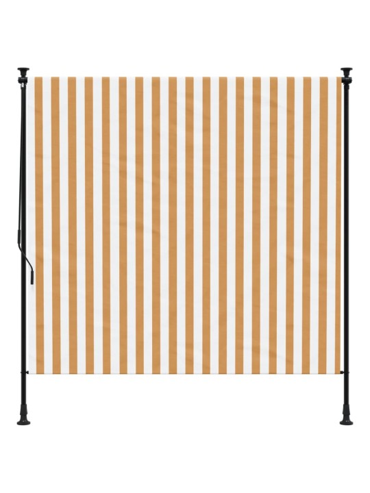 Lauko roletas, oranžinis/baltas, 150x270cm, audinys ir plienas
