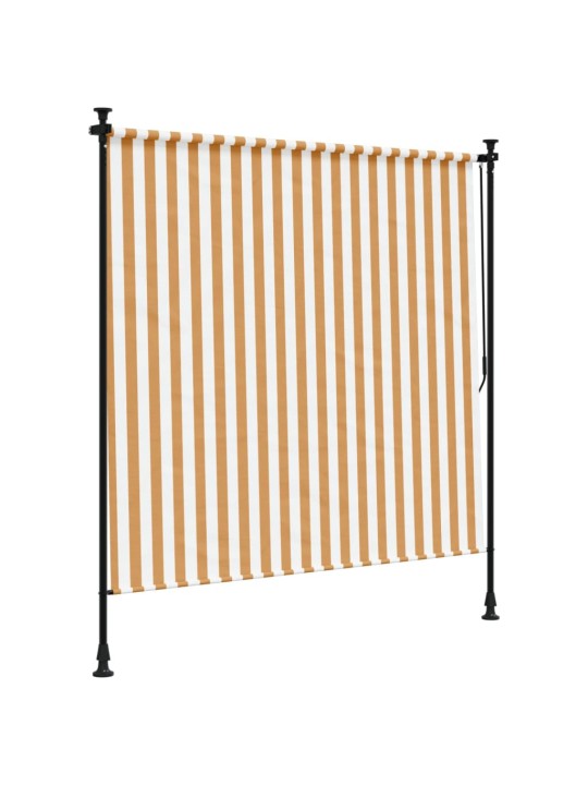 Lauko roletas, oranžinis/baltas, 150x270cm, audinys ir plienas