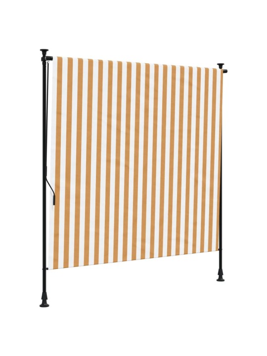 Lauko roletas, oranžinis/baltas, 200x270cm, audinys ir plienas