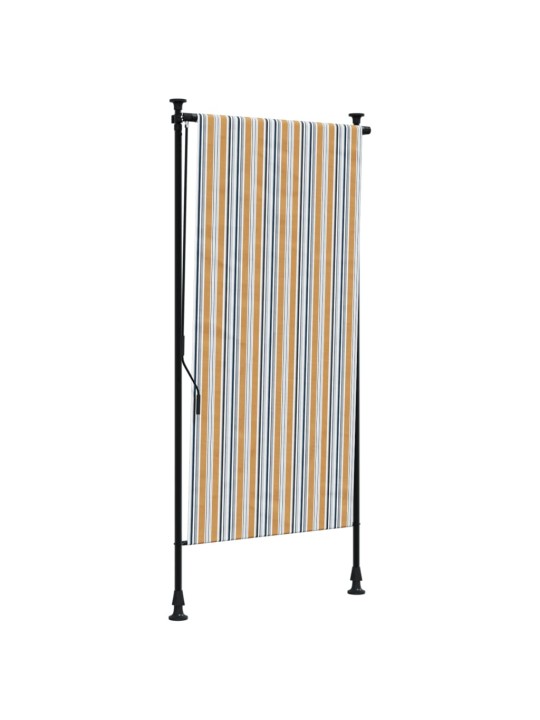 Lauko roletas, geltonas/baltas, 100x270cm, audinys ir plienas