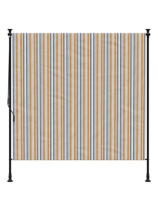 Lauko roletas, geltonas/baltas, 150x270cm, audinys ir plienas