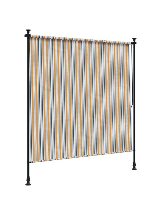 Lauko roletas, geltonas/baltas, 150x270cm, audinys ir plienas