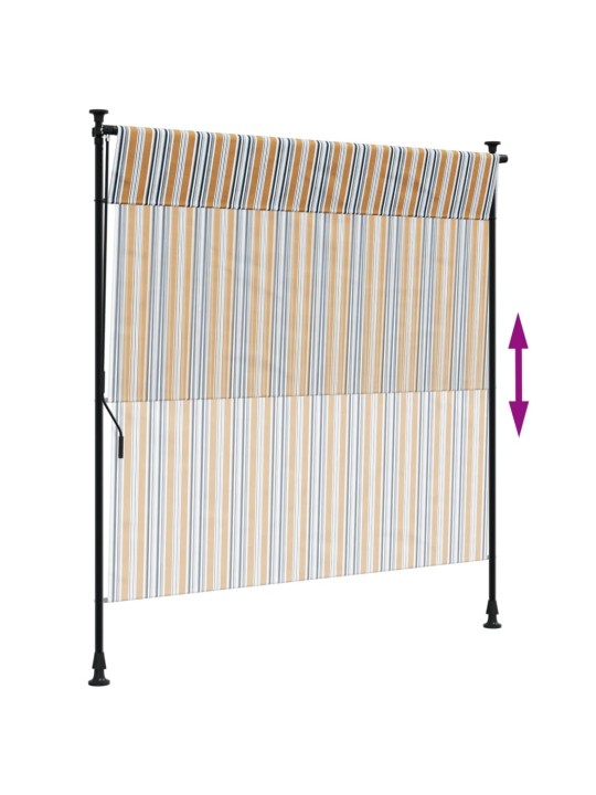 Lauko roletas, geltonas/baltas, 200x270cm, audinys ir plienas