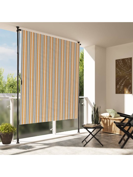 Lauko roletas, geltonas/baltas, 200x270cm, audinys ir plienas