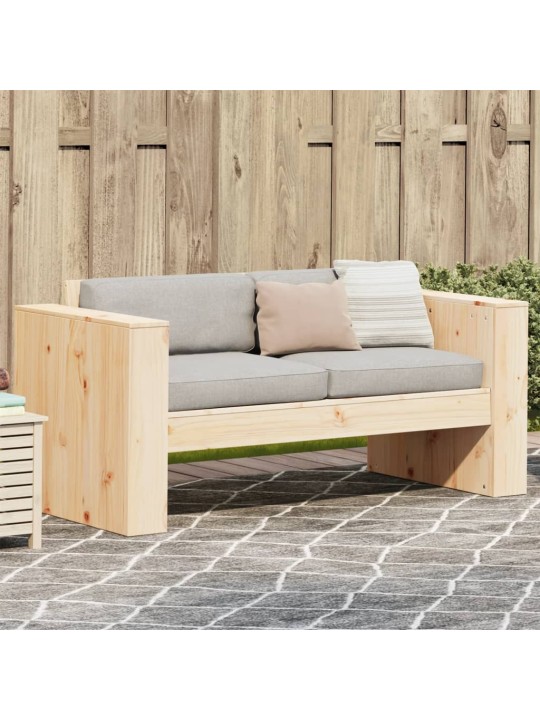 Dvivietė sodo sofa, 134x60x62cm, pušies medienos masyvas