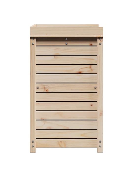 Sodinimo stalas su lentynomis, 82,5x50x86,5cm, pušies masyvas
