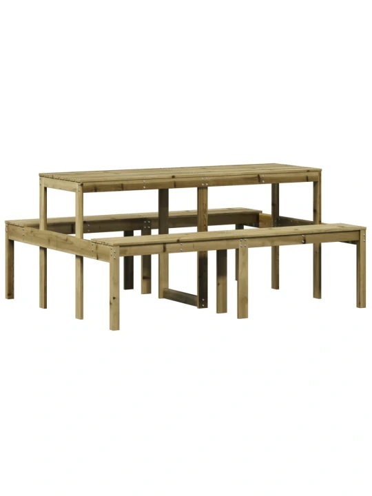 Iškylų stalas, 160x134x75cm, impregnuota pušies mediena