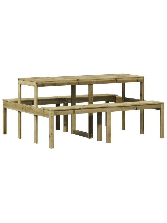 Iškylų stalas, 160x134x75cm, impregnuota pušies mediena