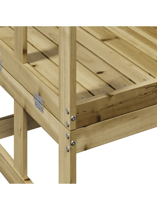 Sodo sofa-suoliukas, impregnuota pušies mediena, išskleidžiama