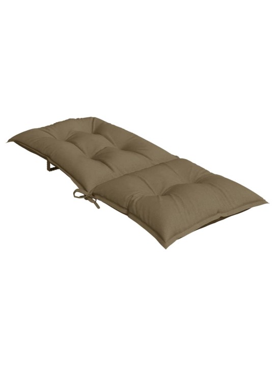 Kėdės pagalvėlės, 4vnt., taupe, 120x50x7cm, audinys