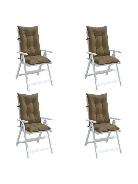 Kėdės pagalvėlės, 4vnt., taupe, 120x50x7cm, audinys