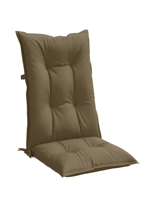 Kėdės pagalvėlės, 6vnt., taupe, 120x50x7cm, audinys