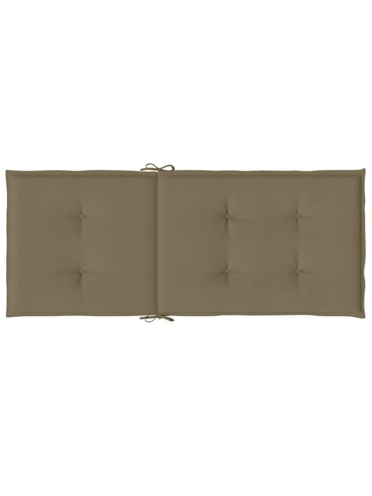 Kėdės pagalvėlės, 4vnt., taupe, 120x50x4cm, audinys