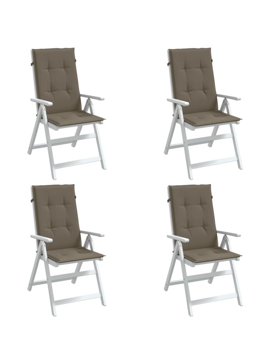 Kėdės pagalvėlės, 4vnt., taupe, 120x50x4cm, audinys