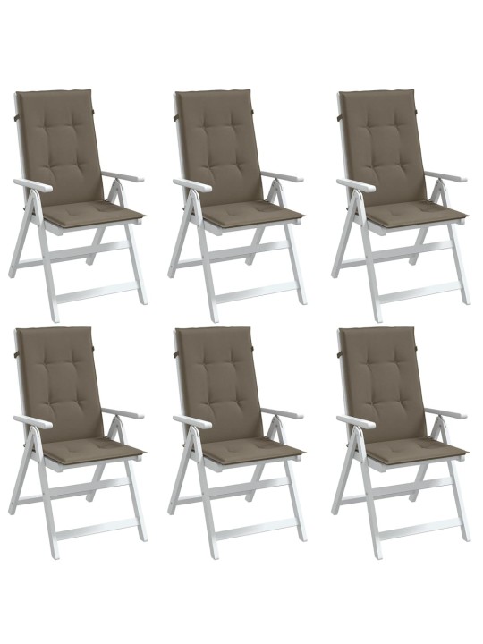 Kėdės pagalvėlės, 6vnt., taupe, 120x50x4cm, audinys