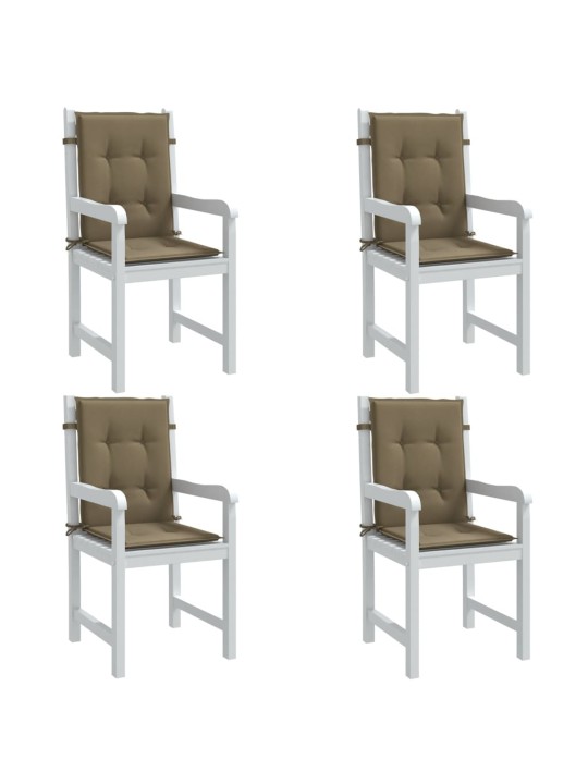 Kėdės pagalvėlės, 4vnt., taupe, 100x50x4cm, audinys