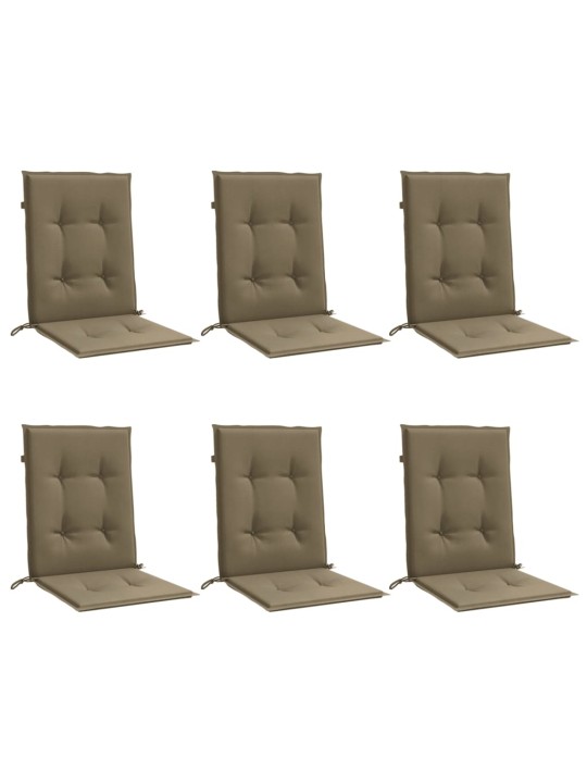 Kėdės pagalvėlės, 6vnt., taupe, 100x50x4cm, audinys