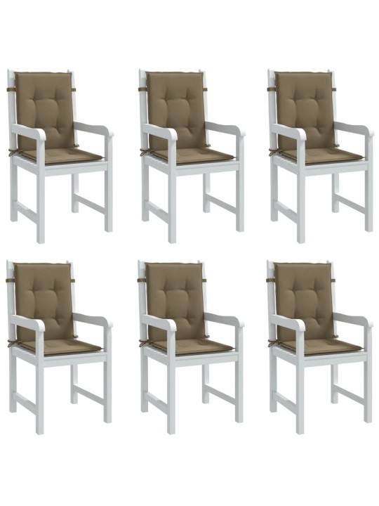Kėdės pagalvėlės, 6vnt., taupe, 100x50x4cm, audinys