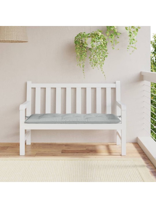 Sodo suoliuko pagalvėlė, šviesiai pilka, 120x50x7cm, audinys