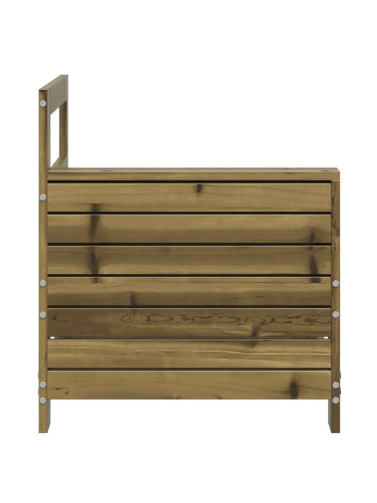 Sodo sofos dalis, 69x62x70,5cm, impregnuota pušis, su porankiu