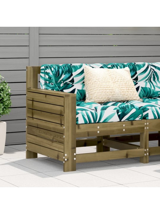 Sodo sofos dalis, 69x62x70,5cm, impregnuota pušis, su porankiu