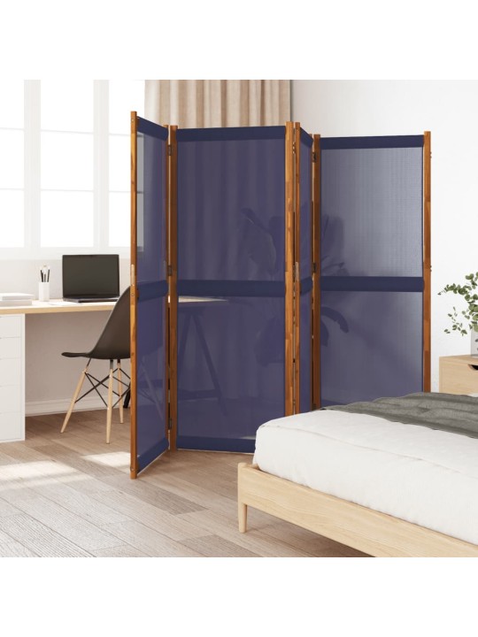 Kambario pertvara, 4 segmentai, tamsiai mėlyna, 280x180cm