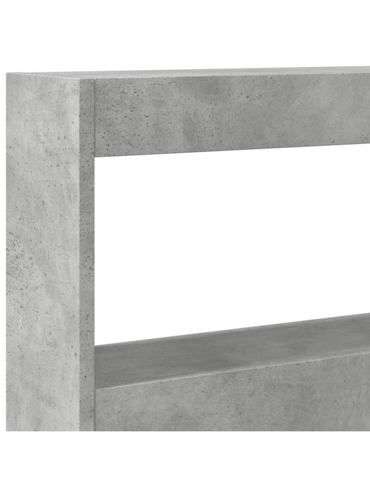 Galvūgalis-spintelė su LED, betono pilkos spalvos, 160x17x102cm