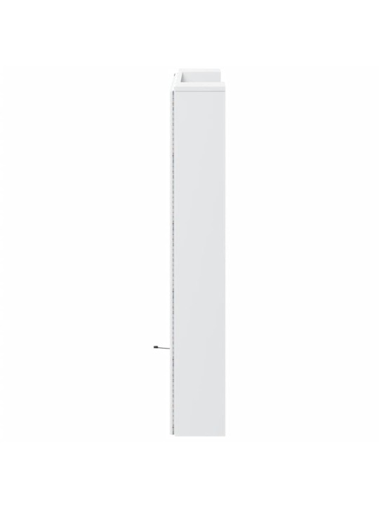Galvūgalis-spintelė su LED, baltos spalvos, 100x16,5x103,5cm
