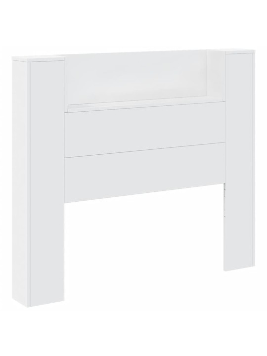 Galvūgalis-spintelė su LED, baltos spalvos, 120x16,5x103,5cm