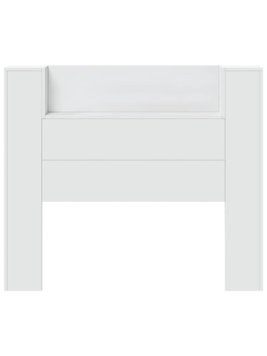 Galvūgalis-spintelė su LED, baltos spalvos, 120x16,5x103,5cm
