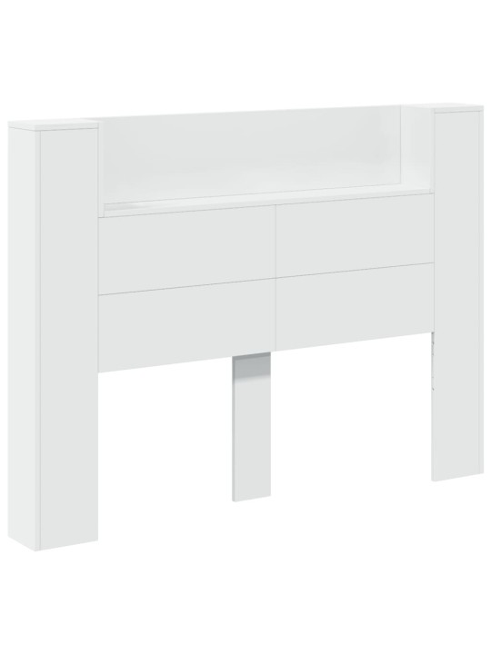 Galvūgalis-spintelė su LED, baltos spalvos, 140x16,5x103,5cm