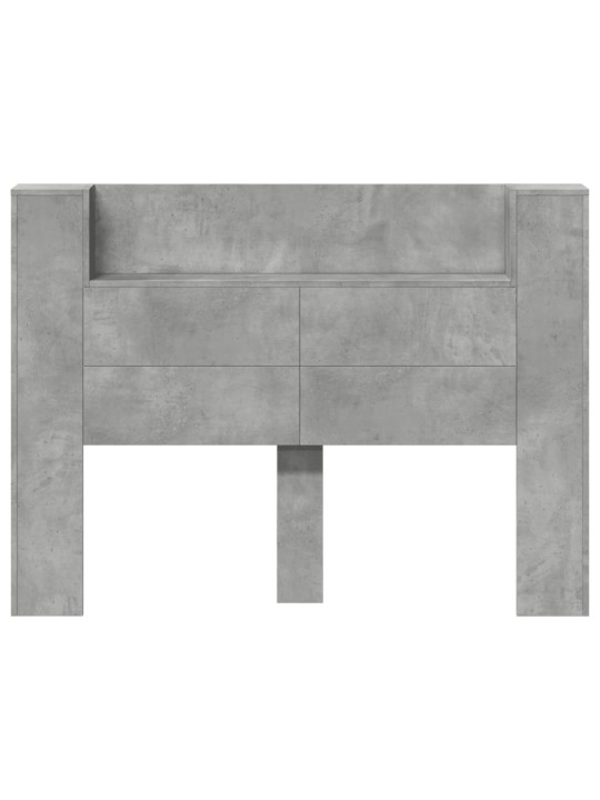 Galvūgalis-spintelė su LED, betono pilkas, 140x16,5x103,5cm