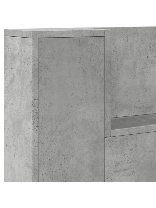 Galvūgalis-spintelė su LED, betono pilkas, 140x16,5x103,5cm