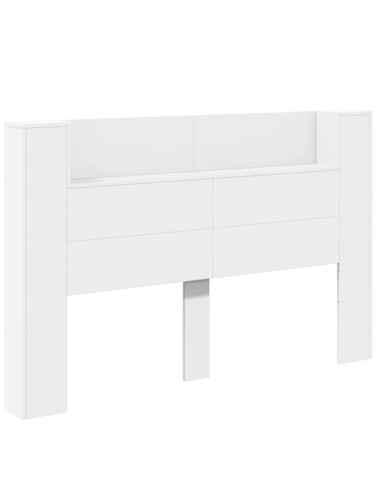 Galvūgalis-spintelė su LED, baltos spalvos, 160x16,5x103,5cm