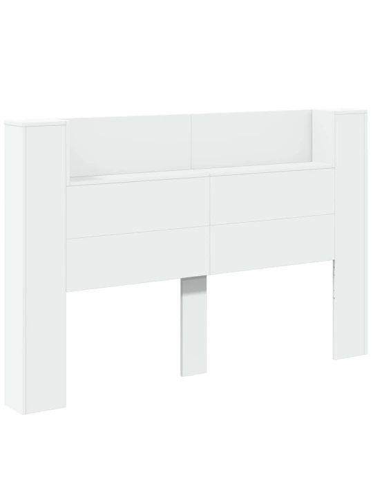 Galvūgalis-spintelė su LED, baltos spalvos, 160x16,5x103,5cm