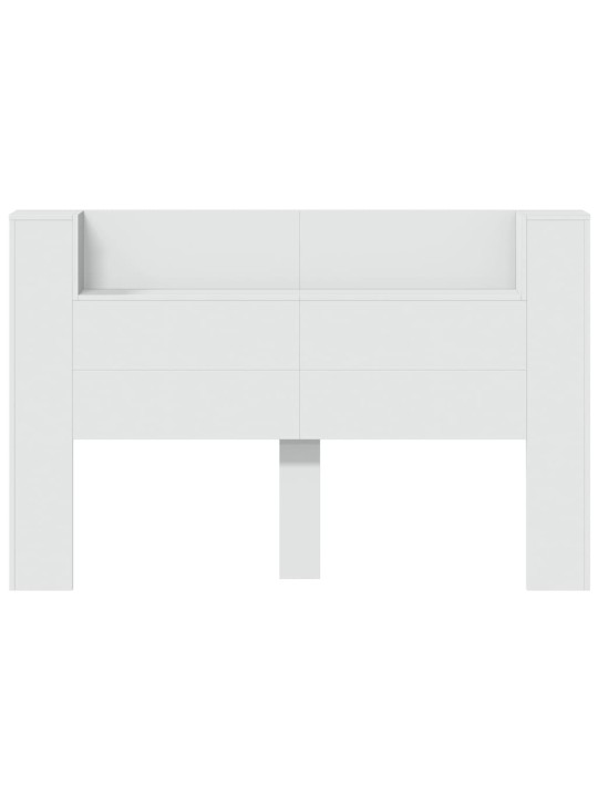 Galvūgalis-spintelė su LED, baltos spalvos, 160x16,5x103,5cm