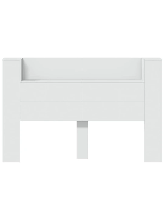 Galvūgalis-spintelė su LED, baltos spalvos, 160x16,5x103,5cm