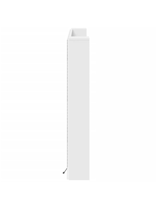Galvūgalis-spintelė su LED, baltos spalvos, 160x16,5x103,5cm