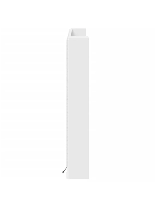 Galvūgalis-spintelė su LED, baltos spalvos, 160x16,5x103,5cm