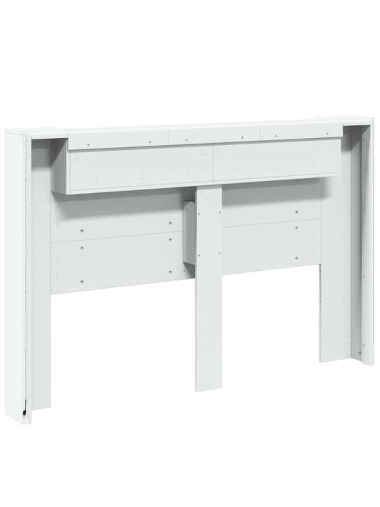 Galvūgalis-spintelė su LED, baltos spalvos, 160x16,5x103,5cm
