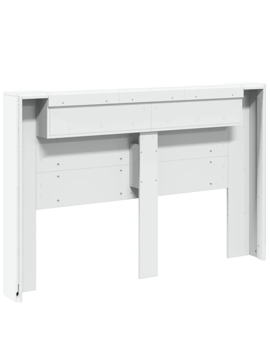 Galvūgalis-spintelė su LED, baltos spalvos, 160x16,5x103,5cm