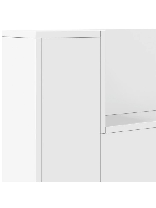Galvūgalis-spintelė su LED, baltos spalvos, 160x16,5x103,5cm