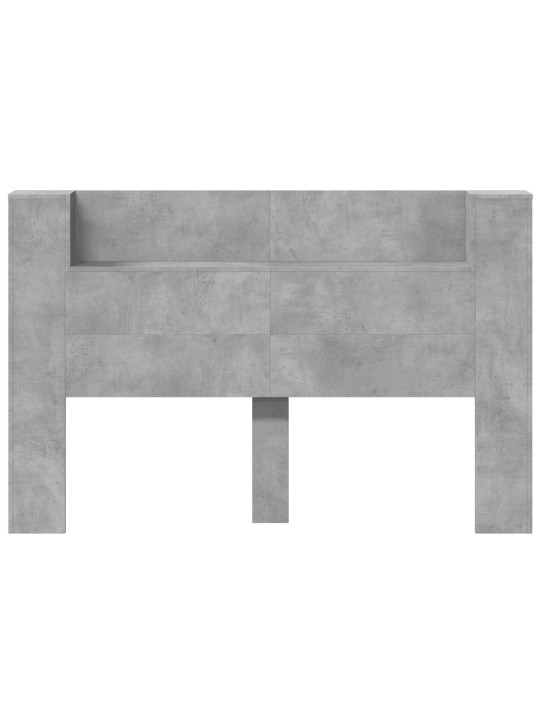 Galvūgalis-spintelė su LED, betono pilkas, 160x16,5x103,5cm