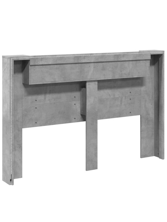 Galvūgalis-spintelė su LED, betono pilkas, 160x16,5x103,5cm