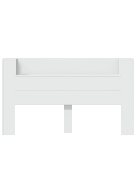 Galvūgalis-spintelė su LED, baltos spalvos, 180x16,5x103,5cm