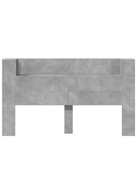 Galvūgalis-spintelė su LED, betono pilkas, 180x16,5x103,5cm