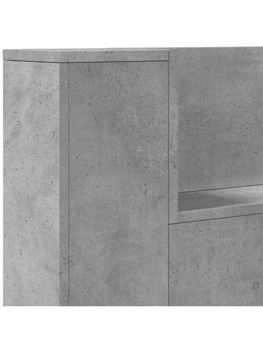 Galvūgalis-spintelė su LED, betono pilkas, 180x16,5x103,5cm