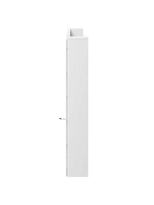 Galvūgalis-spintelė su LED, baltos spalvos, 220x16,5x103,5cm